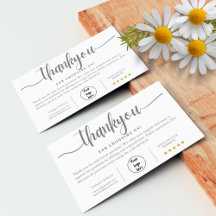 Personalised Business Thank You Card