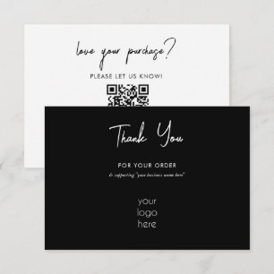 Personalised Business Thank You Logo Black Card