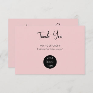 Personalised Business Thank You Logo Pink