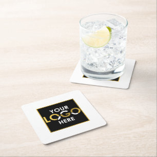 Personalised Business Your Logo Here Promotional Square Paper Coaster