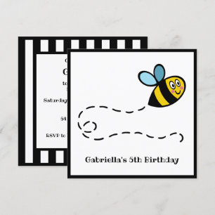 Personalised Busy Bumblebee Invitation