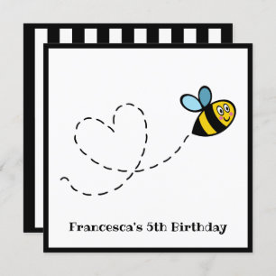 Personalised Busy Bumblebee Invitation