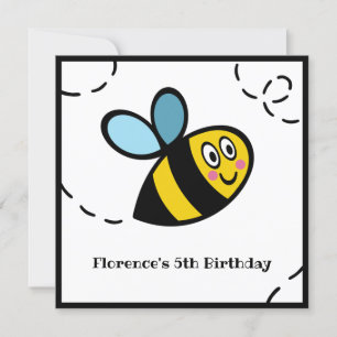 Personalised Busy Bumblebee Invitation