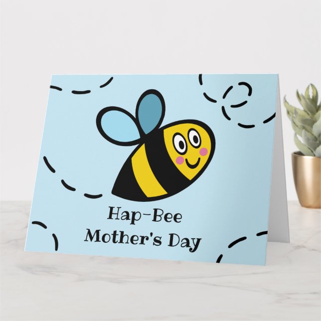 Personalised Busy Bumblebee Mother's Day Card (Small Plant)