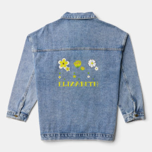 Personalised Buttercup Flowers Denim Jacket