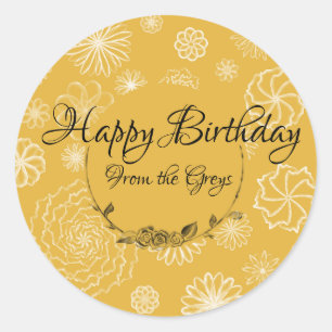 Personalised Buttercup intricate Gift Label
