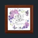 Personalised Butterflies Floral Wedding Gift Box<br><div class="desc">For further customisation,  please click the "Customise" button and use our design tool to modify this template. If the options are available,  you may change text and image by simply clicking on "Edit/Remove Text or Image Here" and add your own. Designed by Freepik.</div>