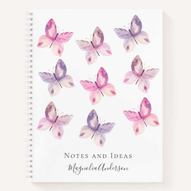 Personalised Butterflies Notebook (Front)