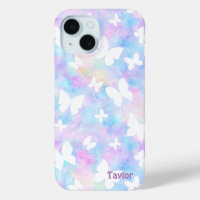 Personalised Butterflies Pink, Blue and White
