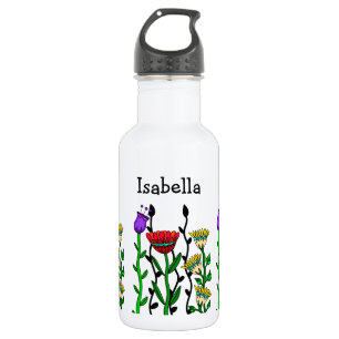 Personalised Butterfly and Flowers Pretty Art   532 Ml Water Bottle