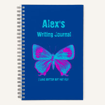 Personalised Butterfly, Colourful Butterfly Journa