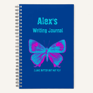 Personalised Butterfly, Colourful Butterfly Journa Notebook