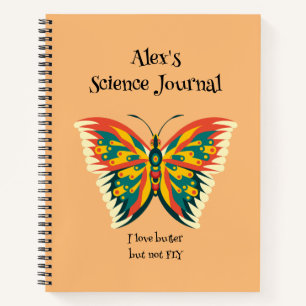 Personalised Butterfly, Colourful Butterfly Journa Notebook