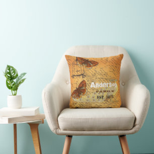 Personalised Butterfly Ephemera Urn & Birdcage Cushion