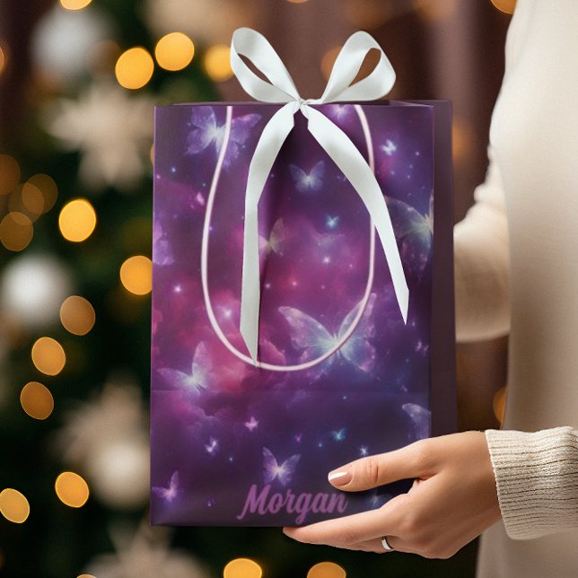 Personalised Butterfly Fantasy Art Medium Gift Bag (Creator Uploaded)