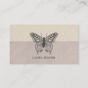 Personalised Butterfly Illustration Logo Business Card