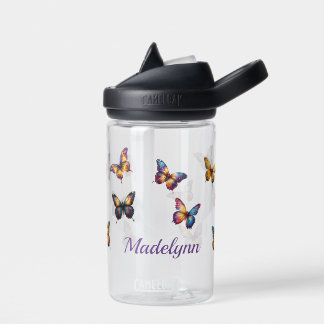 Personalised Butterfly Kids Water Bottle