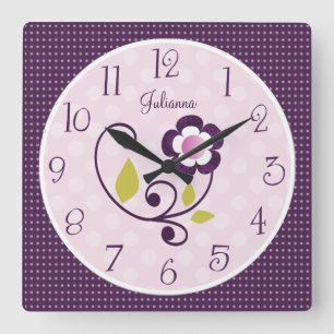 Personalised Butterfly Lane Nursery Clock