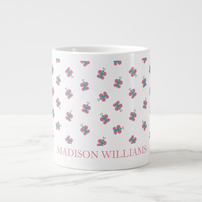 Personalised Butterfly Mug | Cute Custom  (Front)
