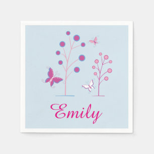Personalised Butterfly Napkins