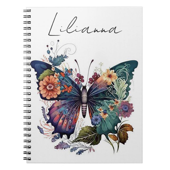 Personalised Butterfly Notebook (Front)