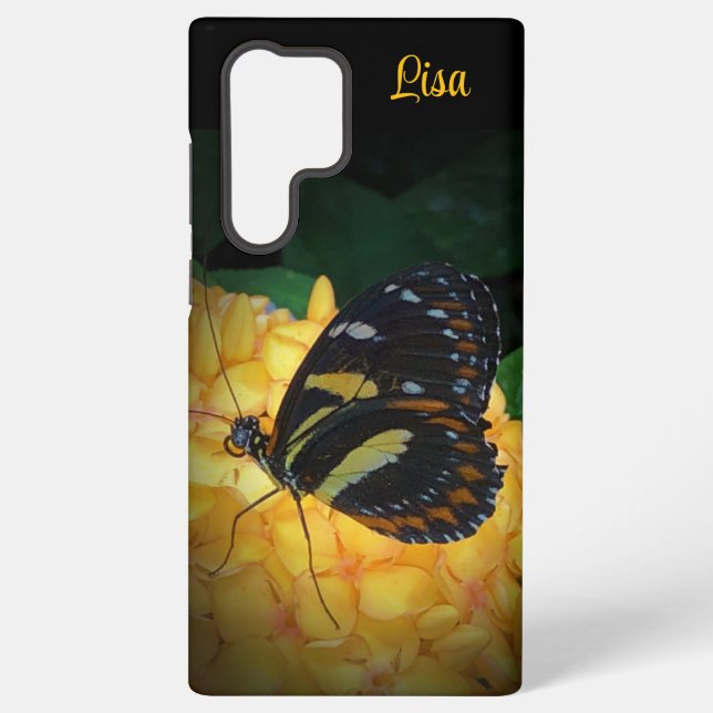 Personalised Butterfly on Flower Samsung Case (Back)