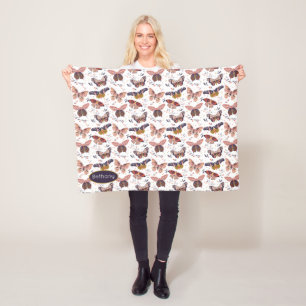 Personalised Butterfly Pattern Baby Blanket