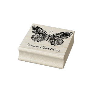 Personalised Butterfly Rubber Stamp