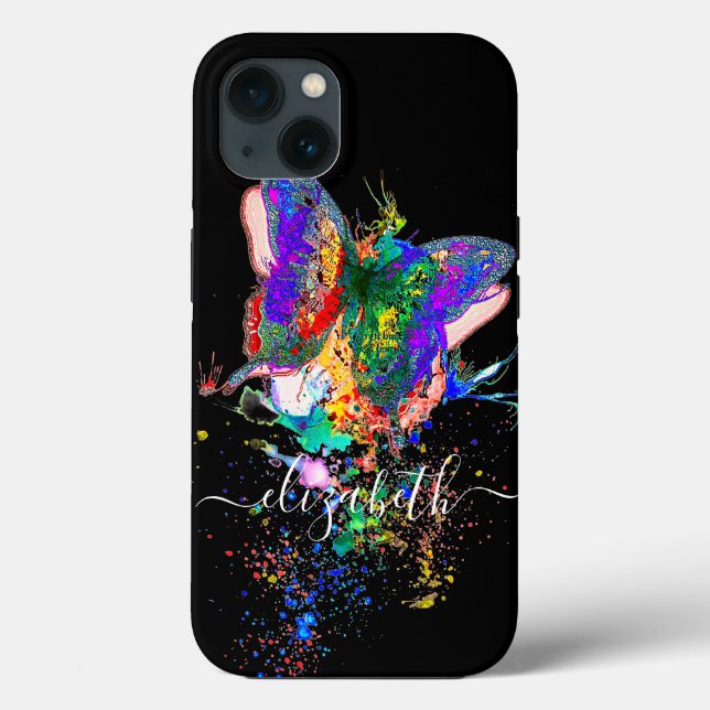 Personalised butterfly splatter  Case-Mate iPhone  Case (Back)