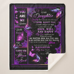 Personalised Butterfly To My Daughter Blanket