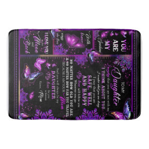 Personalised Butterfly To My Daughter Blanket Bath Mat