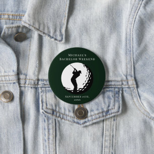 Personalised Button   Bachelor Golf Weekend