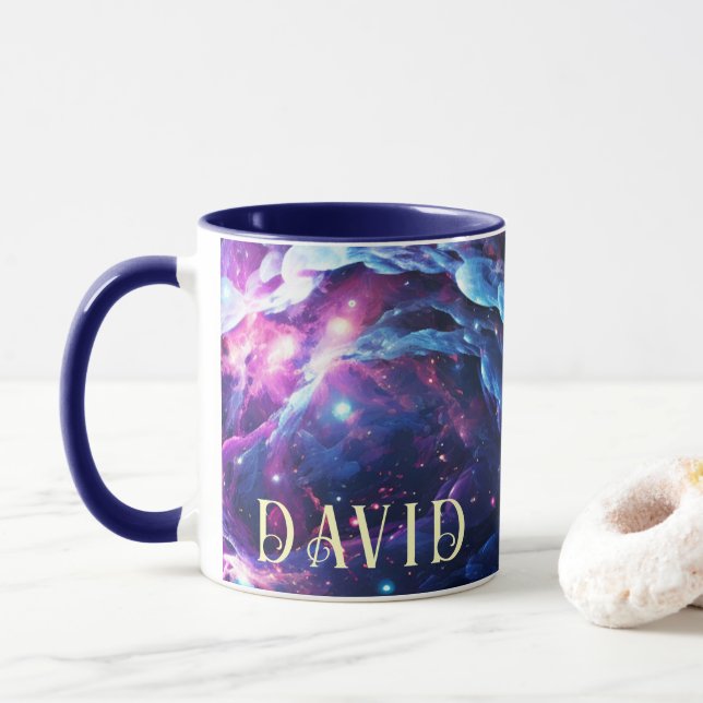 Personalised  Buy space-themed mugs online (With Donut)