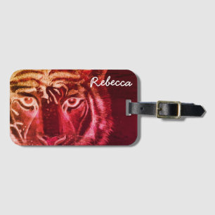Personalised by name Tiger Design Luggage Tag