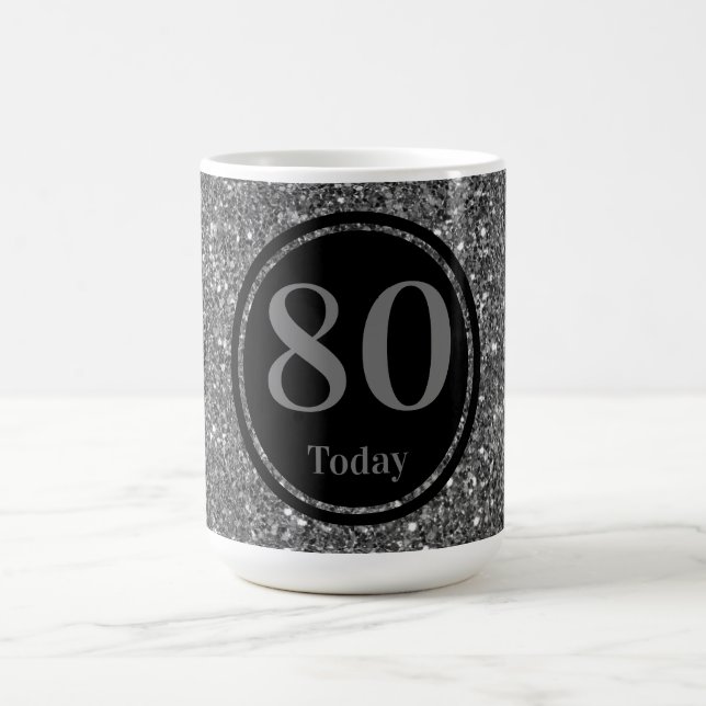 Personalised by year special birthday mug 80th (Center)