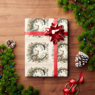 Personalised ‘C’ Cockatoo Wrapping Paper 