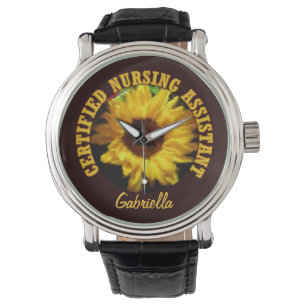 Personalised C.N.A Sunflower Watch