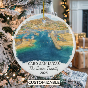 Personalised Cabo San Lucas Ornament, Mexico Ceramic Ornament