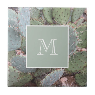 Personalised Cactus ceramic tile
