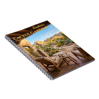 Personalised Cactus Garden Spiral Notebook
