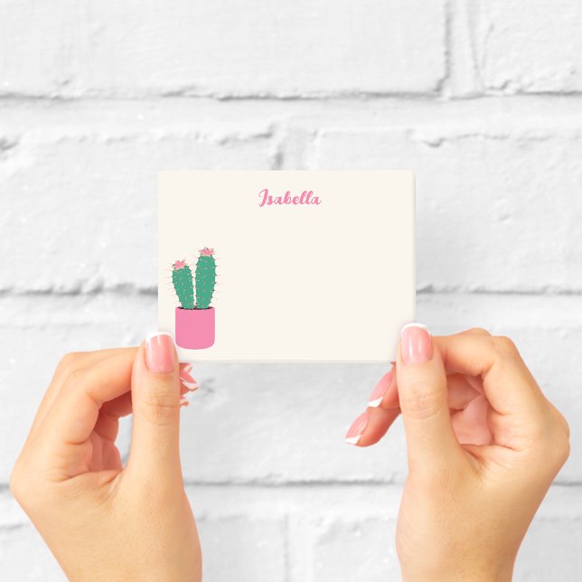 Personalised Cactus Houseplant Sticky Notes (Creator Uploaded)