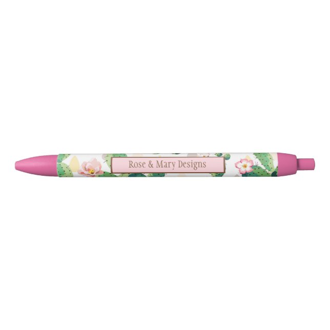 Personalised Cactus Print Pen (Front)