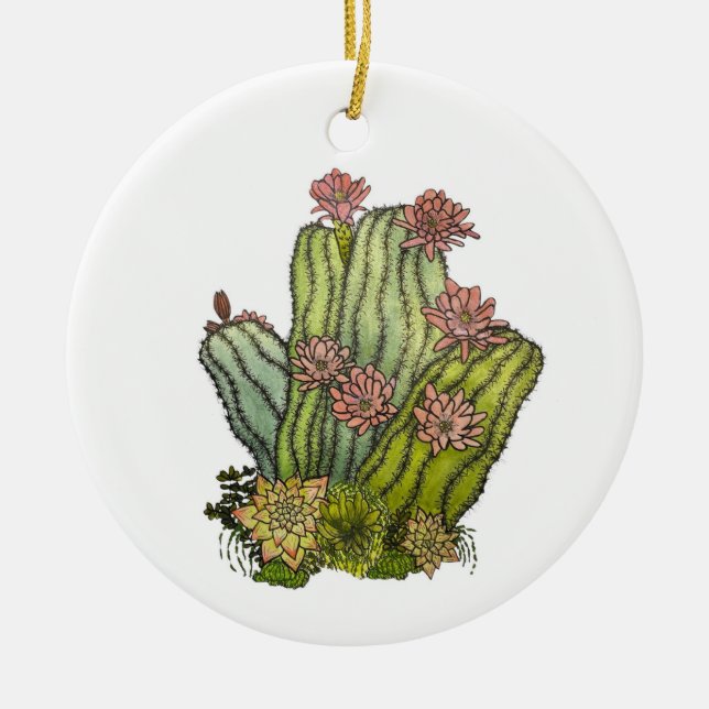 Personalised Cactus & Succulent Ornament (Front)