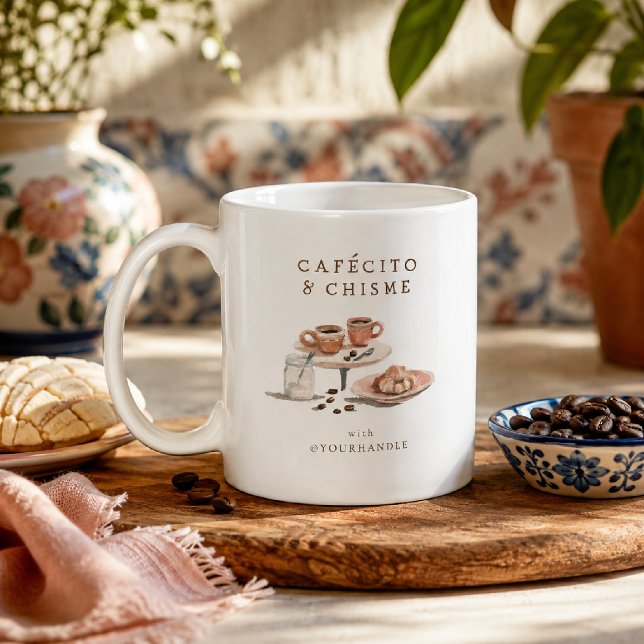 Personalised Cafecito & Chisme Coffee Mug (Creator Uploaded)