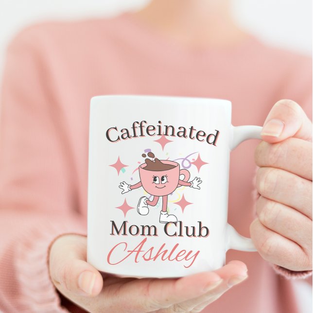personalised caffeinated mum club , coffee mum mug (Creator Uploaded)