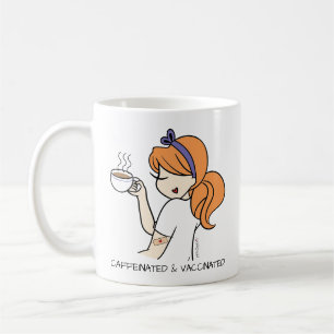 Personalised Caffeinated & Vaccinated Coffee Mug