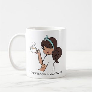 Personalised Caffeinated & Vaccinated Coffee Mug