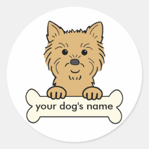 Personalised Cairn Terrier Classic Round Sticker