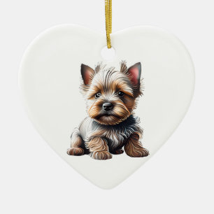 Personalised Cairn Terrier Puppy Ceramic Ornament