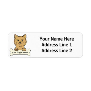 Personalised Cairn Terrier Return Address Label